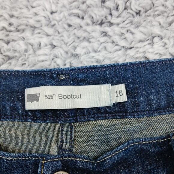 Levi 515 Boot Cut Red Tab Strech Denim Jeans/ Pant Woman's size 16 - Picture 12 of 15